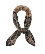 Paisley Print Scarf- Black