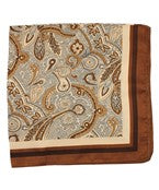 Paisley Print Bandana Scarf- Brown
