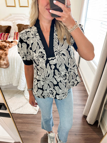 Edie Top- Black/White