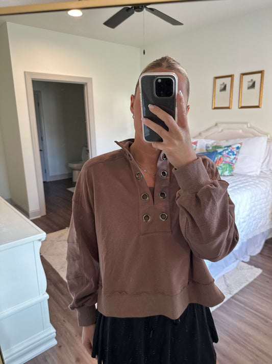 Carrie Pullover- Brown