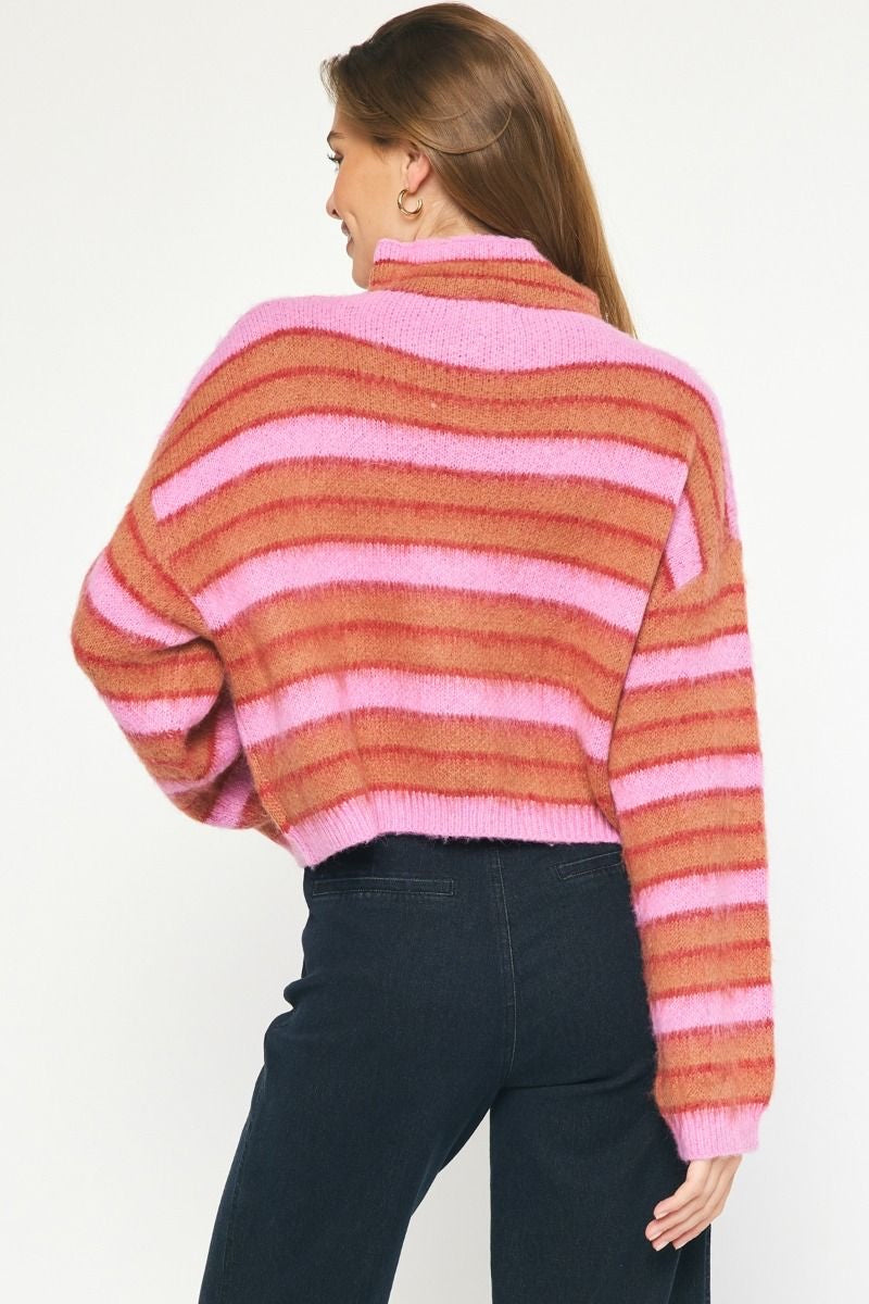 Mia Sweater- Pink/Orange