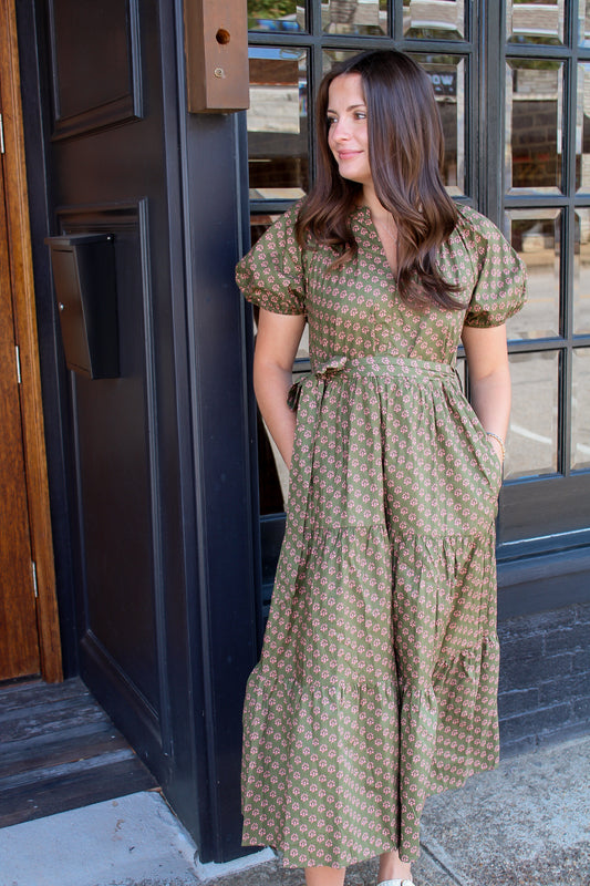 Reed Maxi Dress- Olive