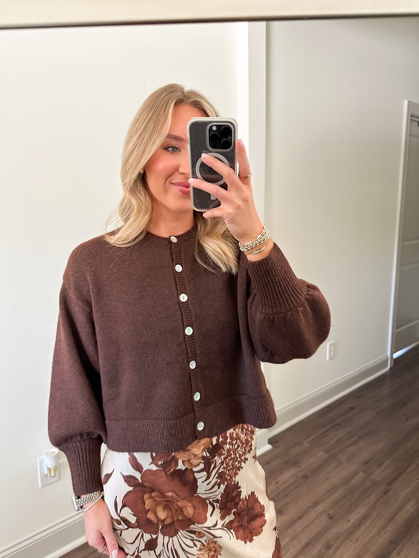Lina Knit Top- Brown