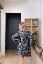 Dara Rose Mini Dress- Blue/Black