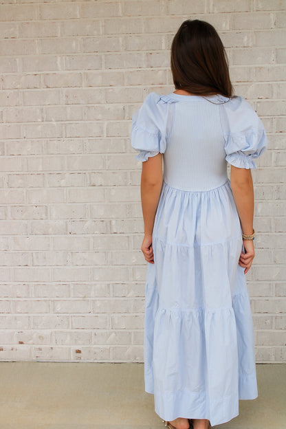 Kora Midi Dress- Blue
