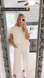 Textured Cream Set- Top
