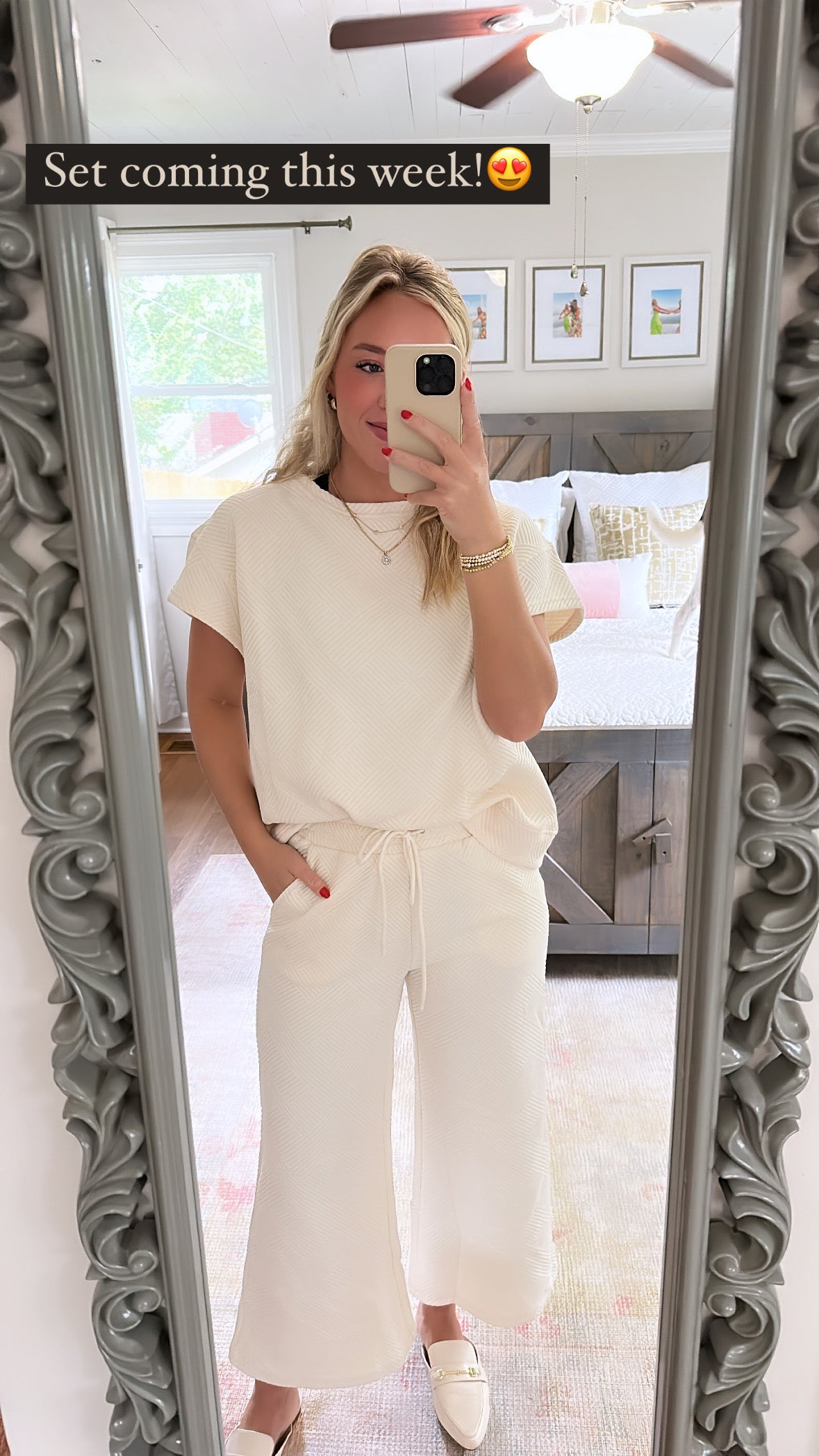 Textured Cream Set- Top