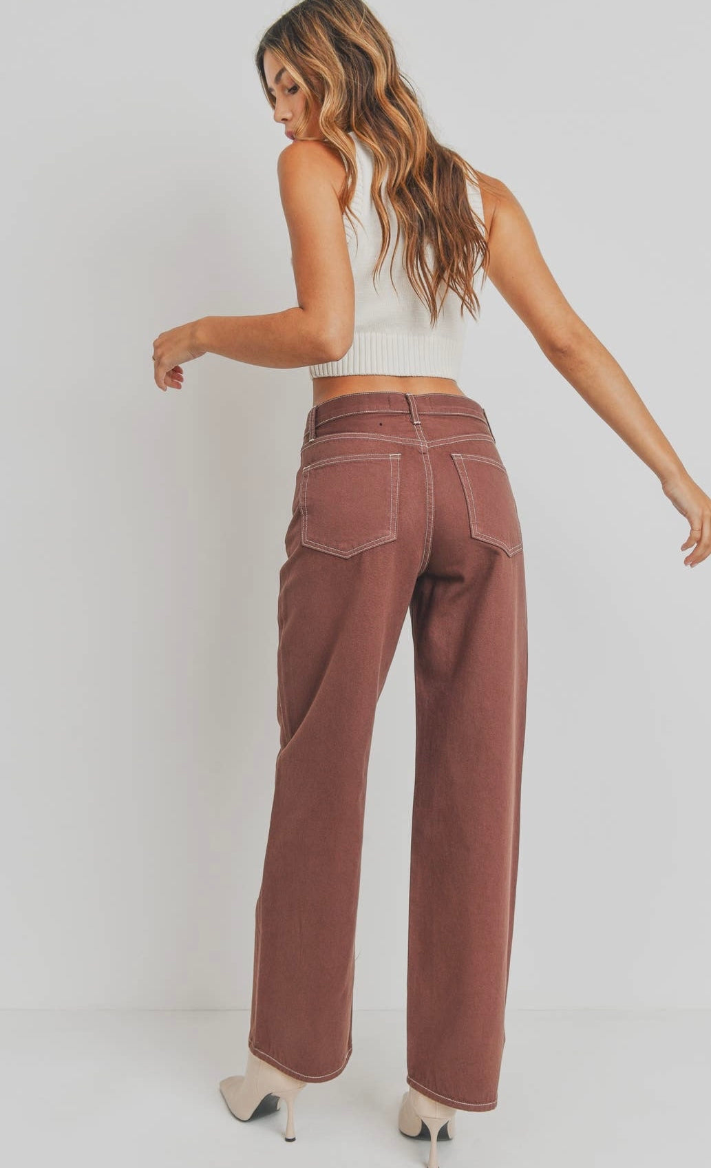 Walnut Wide Leg Jeans