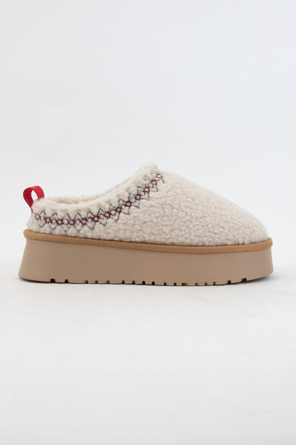 Isaac Platform Slippers- Ivory