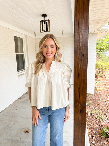 Hannah Blouse- Eggshell