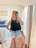 Luca Bubble Top- Black