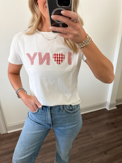 Gingham New York Tee