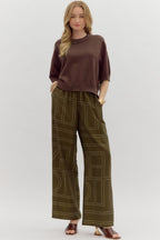 Miller Sweater Top- Brown