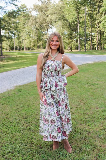 Kensington Midi Dress- Ecru