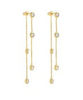 Layered Crystal Station Earrings