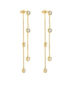Layered Crystal Station Earrings