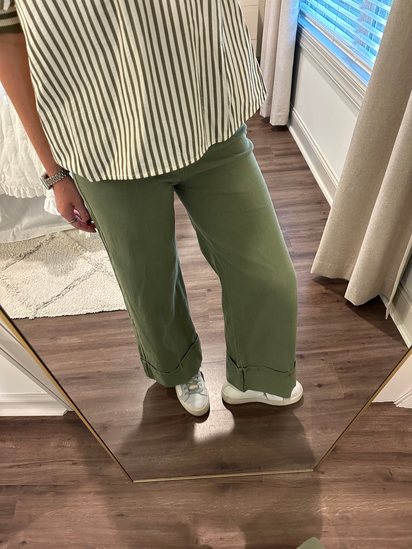 Petra Cuffed Jean- Olive