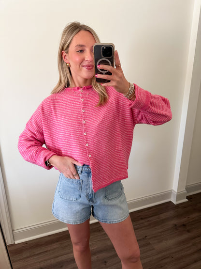 Piper Mini Stripe- Bubblegum