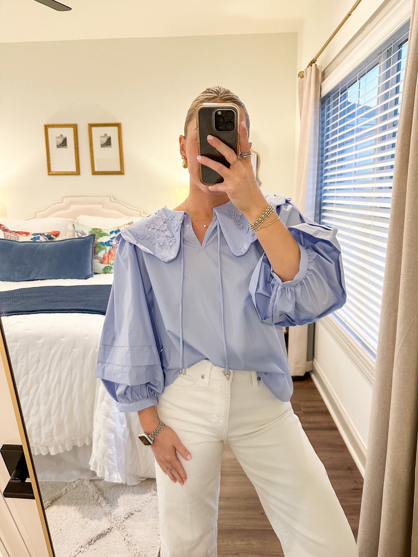 Lilly Top- Light Blue