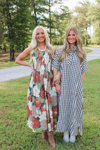 Ophelia Gingham Dress- Black