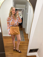 Siany Floral Debory Smocked Top