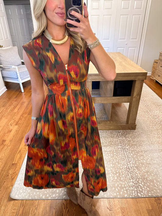 The Genevieve Dress- Rust