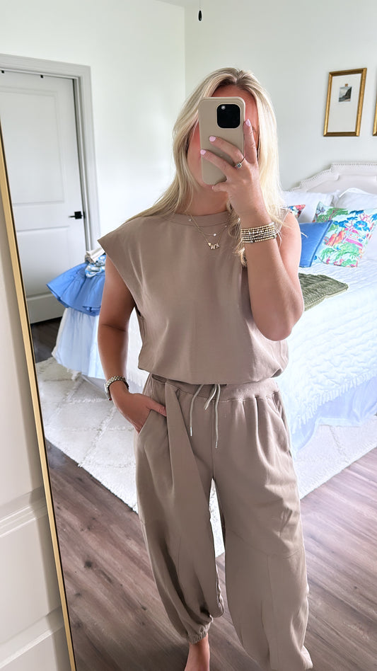 Olivia Jumpsuit- Mocha