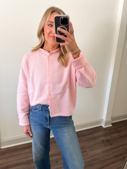 Piper Cardigan- Baby Pink