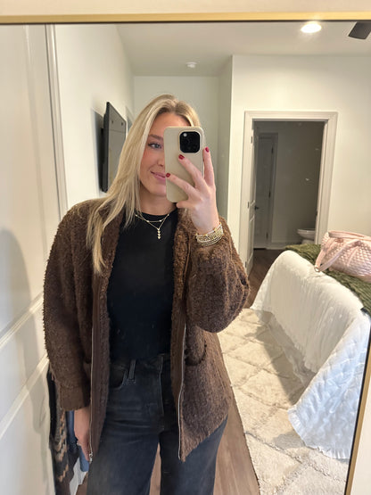 Bronze Zip Cardigan