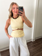 Ala Linen Top- Butter