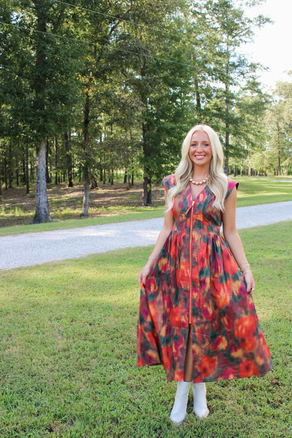 The Genevieve Dress- Rust