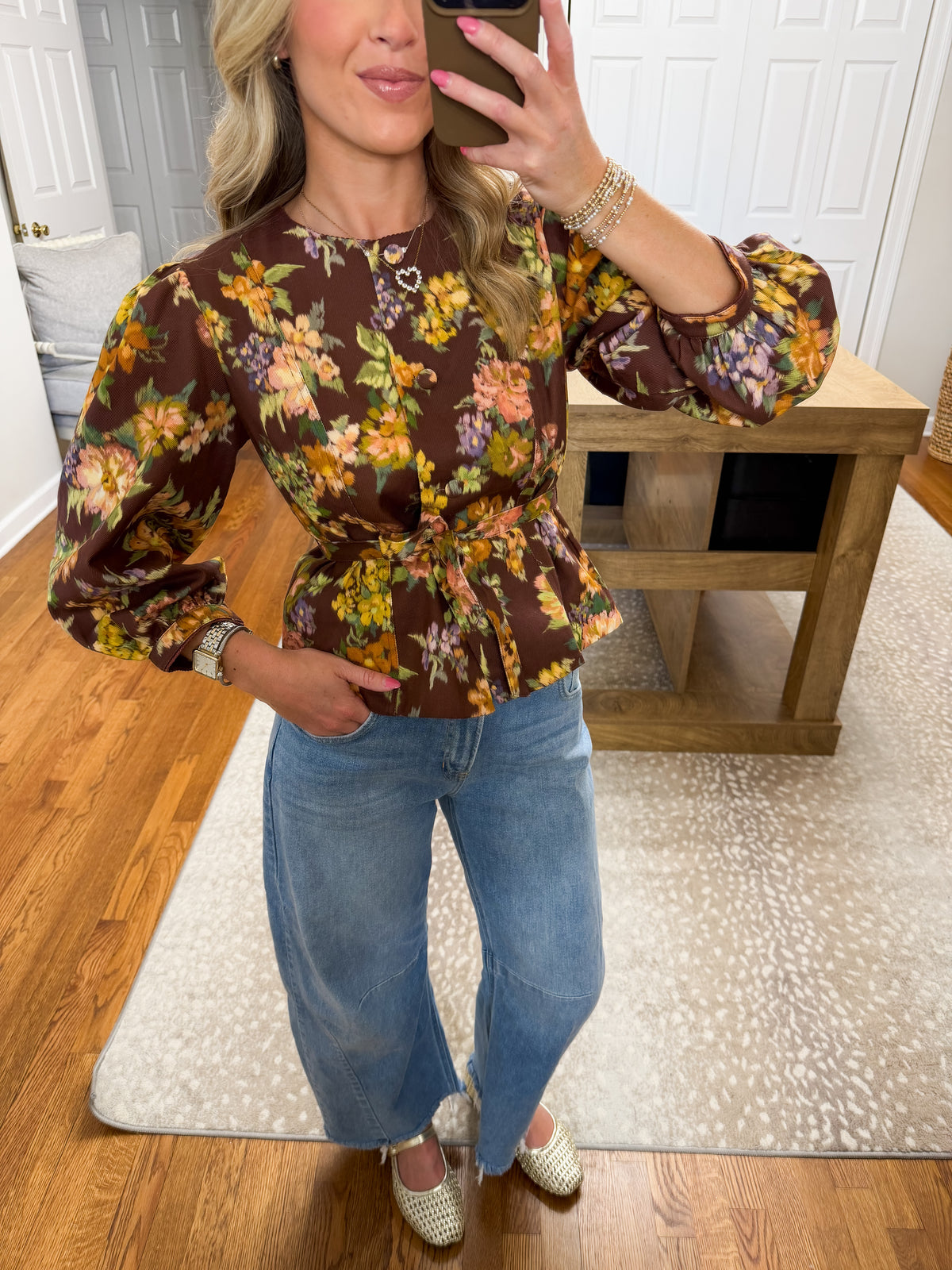 Naya Floral Tie Waist Blouse