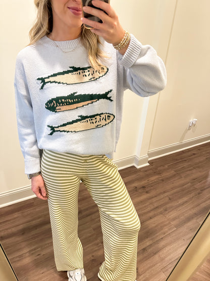 3 Sardine Sweater- Baby Blue