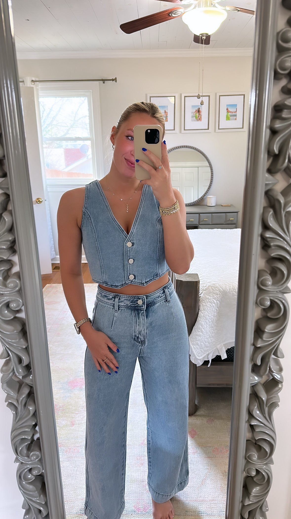 Washed Denim Set- Light