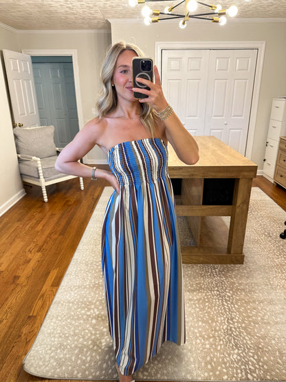 Elsie Stripe Midi Dress