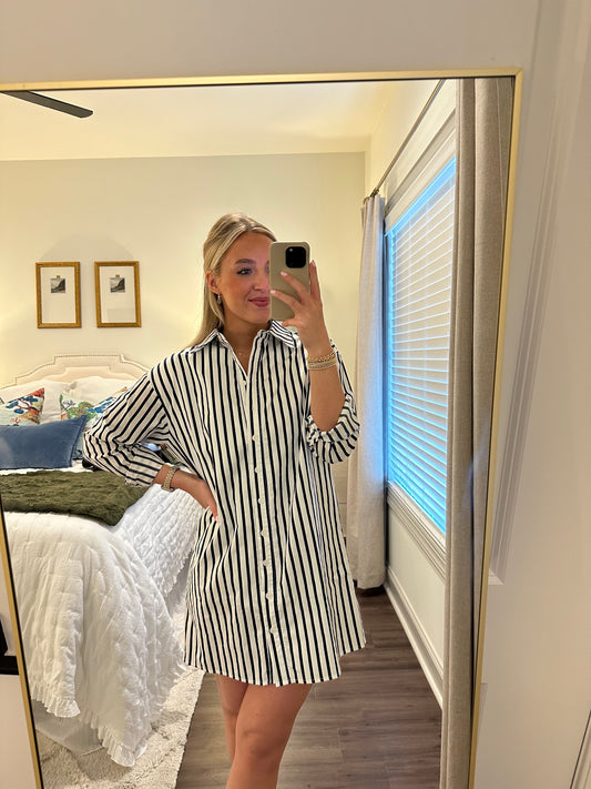 Navy Stripe Dress