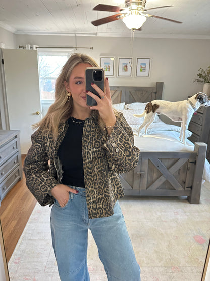 Leopard Shirt Jacket
