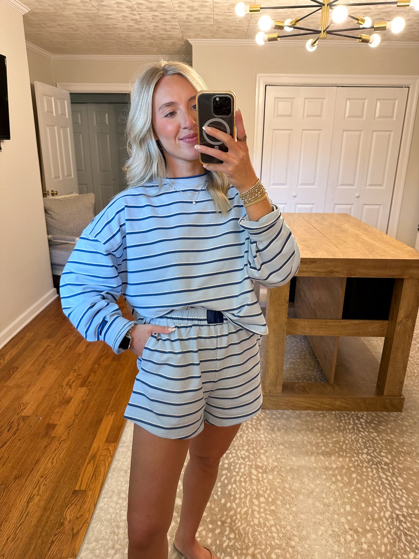 The Harbor Set- Baby Blue/Navy
