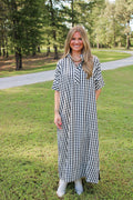Ophelia Gingham Dress- Black