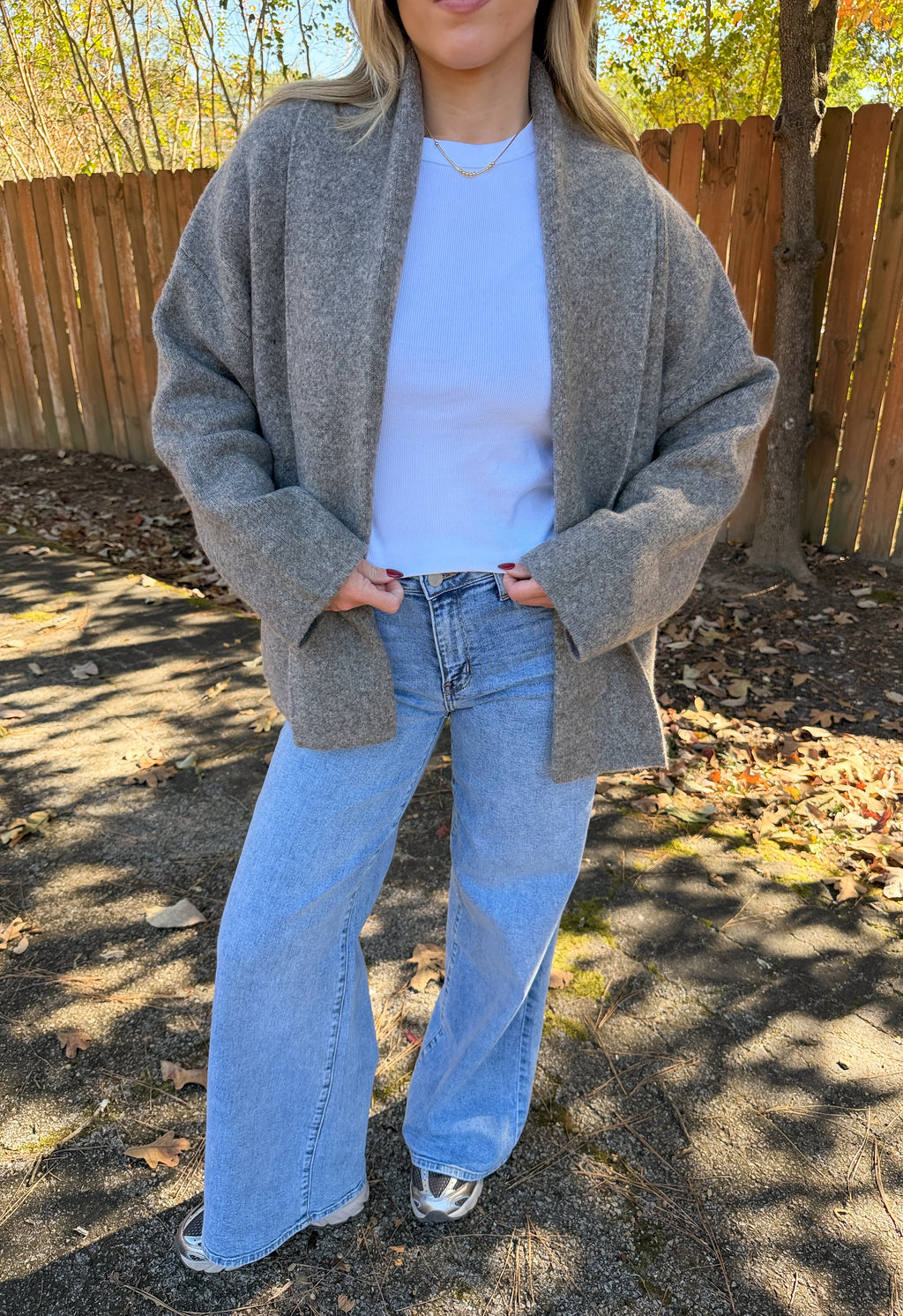 Julia Cardigan- Warm Grey