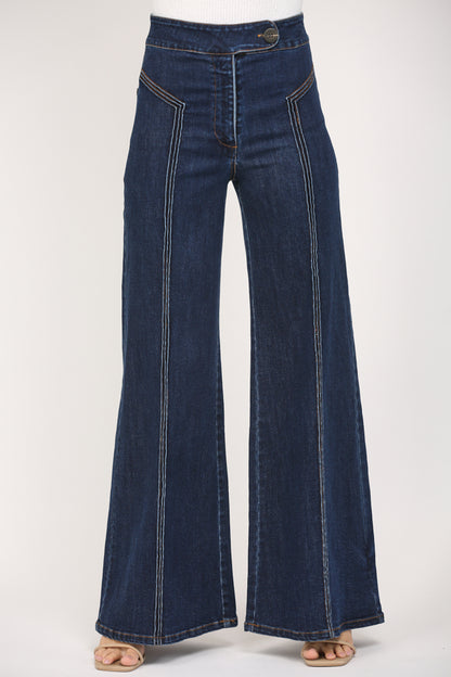 Henry Dark Denim Wide Leg Jeans