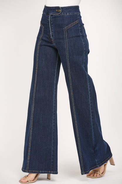 Henry Dark Denim Wide Leg Jeans