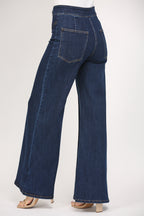 Henry Dark Denim Wide Leg Jeans
