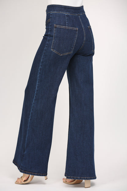 Henry Dark Denim Wide Leg Jeans