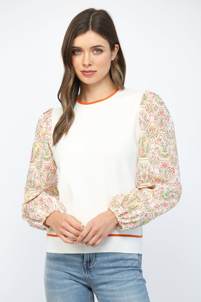 Botanical Sleeve Top