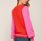 Heart Pattern Sweater- Red/Pink