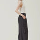 Gauze Cargo Jogger- Black