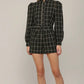Tweed Romper- Black