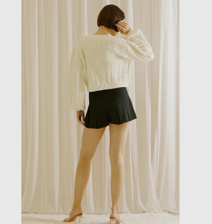 Cable Knit Bow Sweater