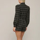 Tweed Romper- Black